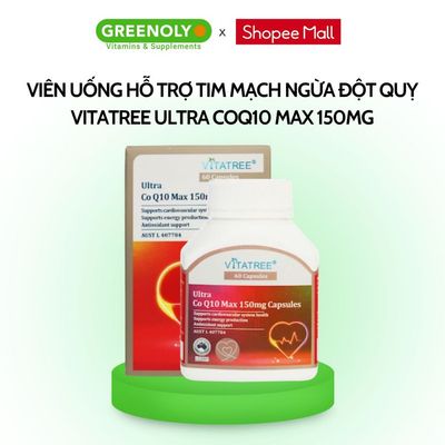 Viên Uống Bổ Tim Mạch Phòng Nguy Cơ Đột Quỵ Vitatree Ultra Coq10 Max 150mg