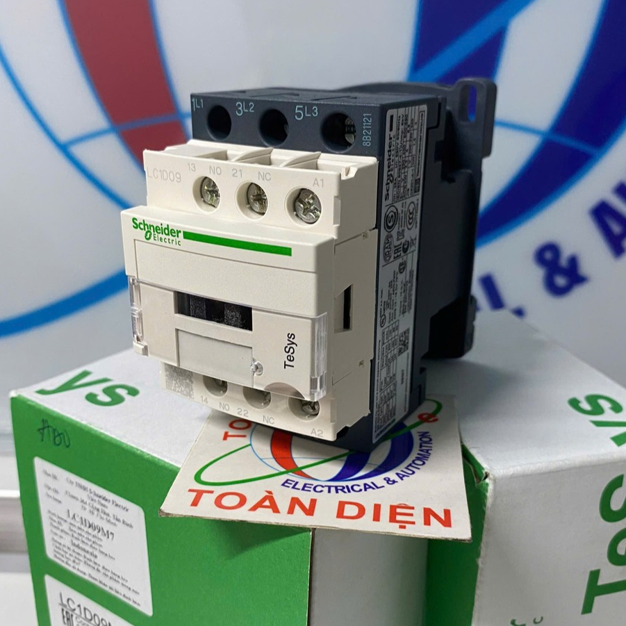 Khởi động từ Schneider LC1D09M7 – Contactor dòng TeSys D 3 Pha 9A (Cuộn hút 220V AC)
