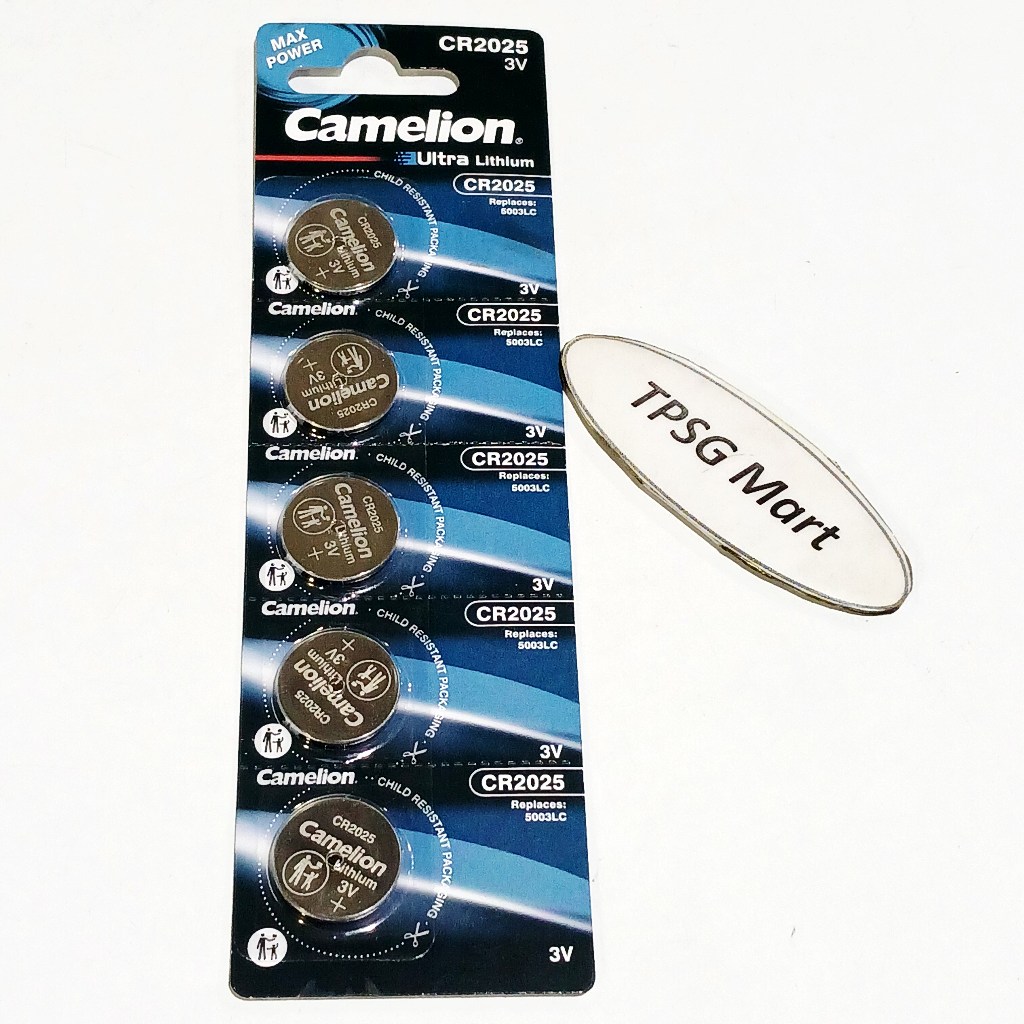 Pin CR2025 3V, 2025, DL2025, ECR2025 - Pin Camelion chính hãng / Giá bán 1 Vĩ (5 Viên)