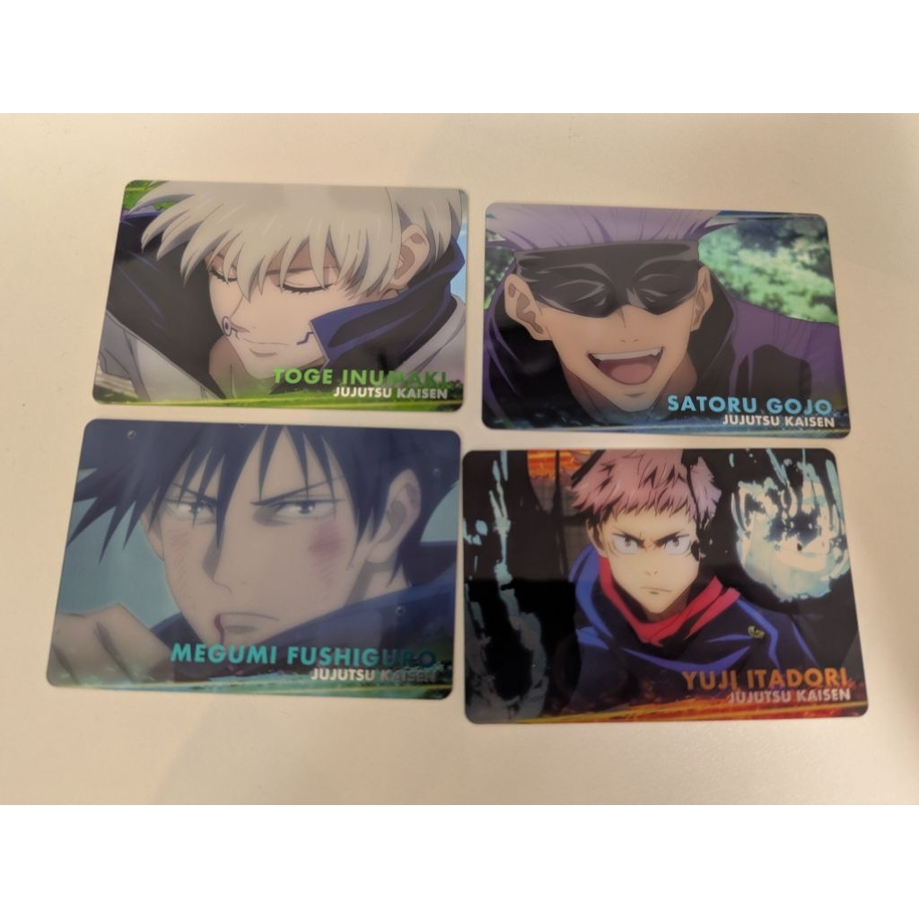SET CARD CHÍNH HÃNG ANIME JUJUTSU KAISEN GOJO, TOGE, MEGUMI, YUJI
