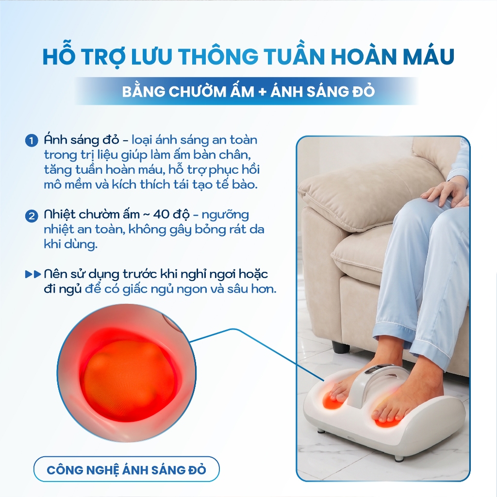 Máy Massage Bàn Chân BUMAS M15 -  Máy Massage Chân Rung Bấm Huyệt - Giảm Đau Gót Chân, Gan Bàn Chân | BigBuy360 - bigbuy360.vn