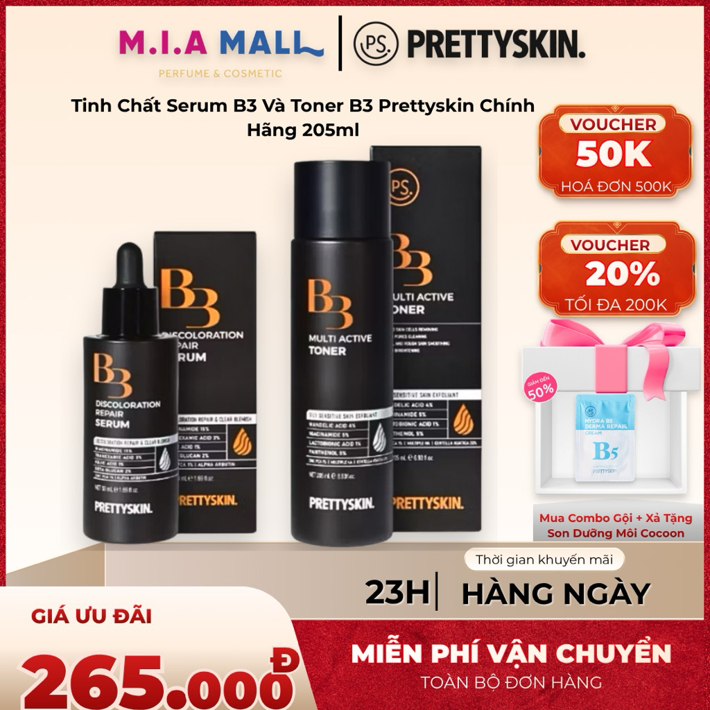 Tinh Chất Serum B3 Prettyskin Chính Hãng, MULTI ACTIVE TONER B3 PRETTYSKIN 205ml