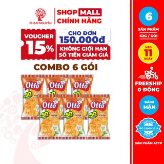 [VOUCHER 15% CHO ĐƠN 150K][SHIP TỪ HÀ NỘI] Combo 6 Gói Bánh Mì Lưới Ruốc Xốt Mayonnaise – Otto Phạm Nguyên 62g