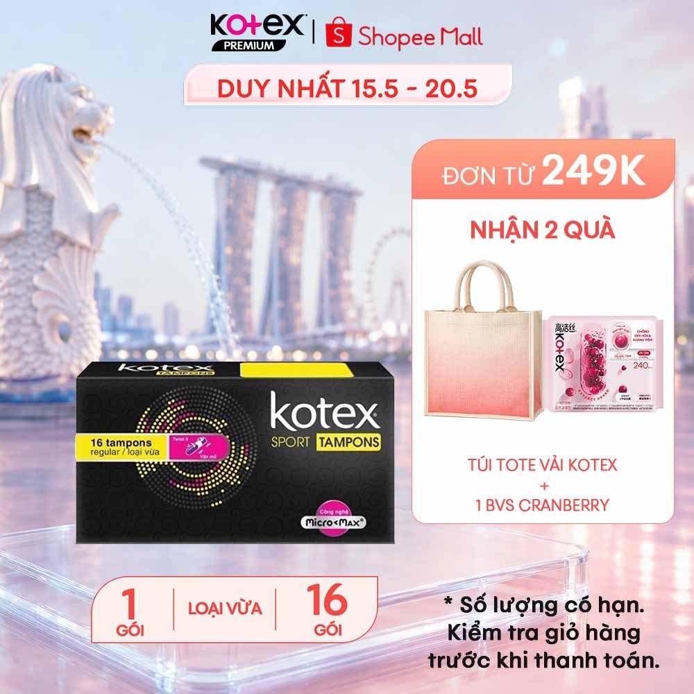 Băng Vệ Sinh Tampon Kotex 16 Miếng/Gói