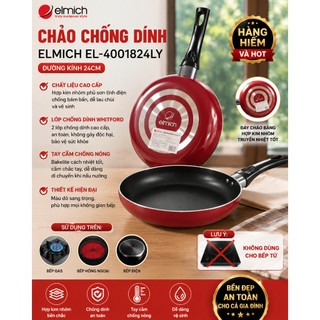 Chảo chống dính elmich el-4001824ly 24cm