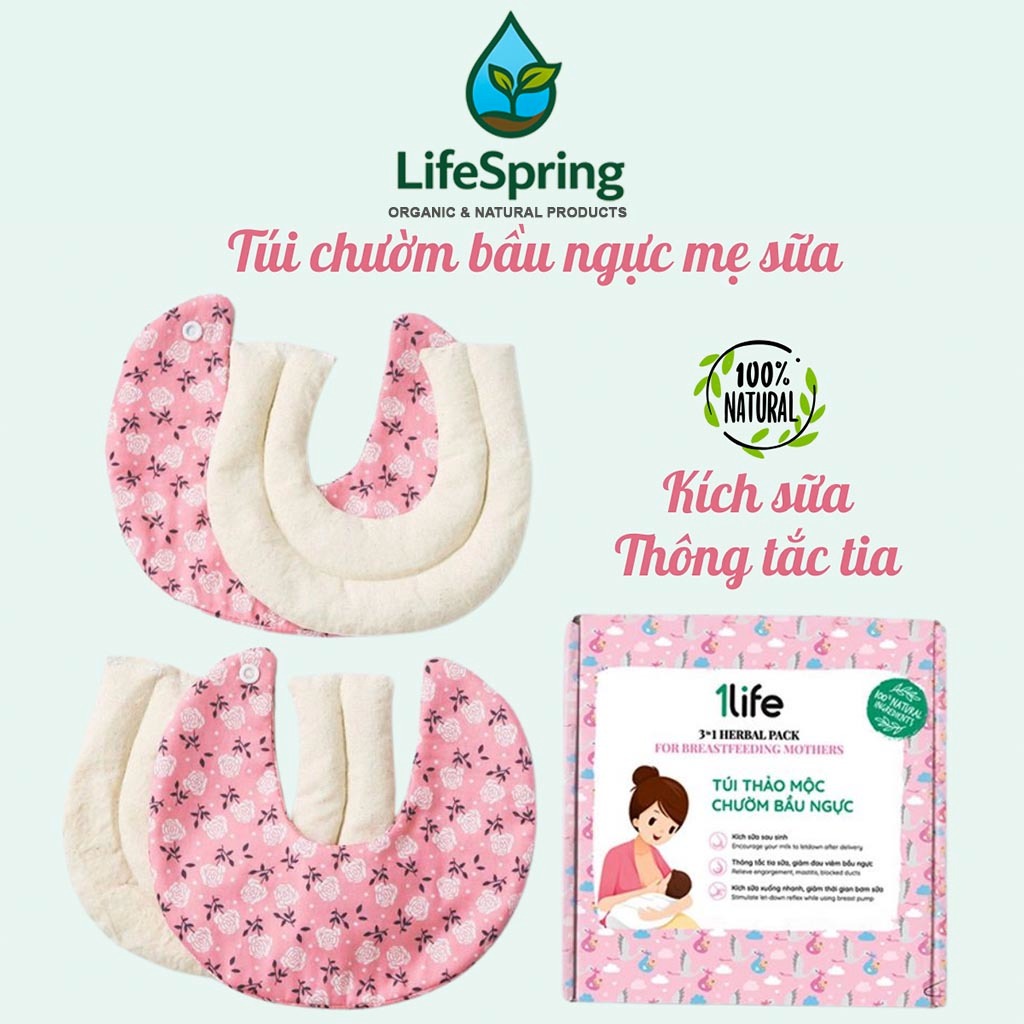 Túi Thảo Mộc Chườm Bầu Ngực 1Life 3in1 Herbal Pack For Breastfeeding Mothers