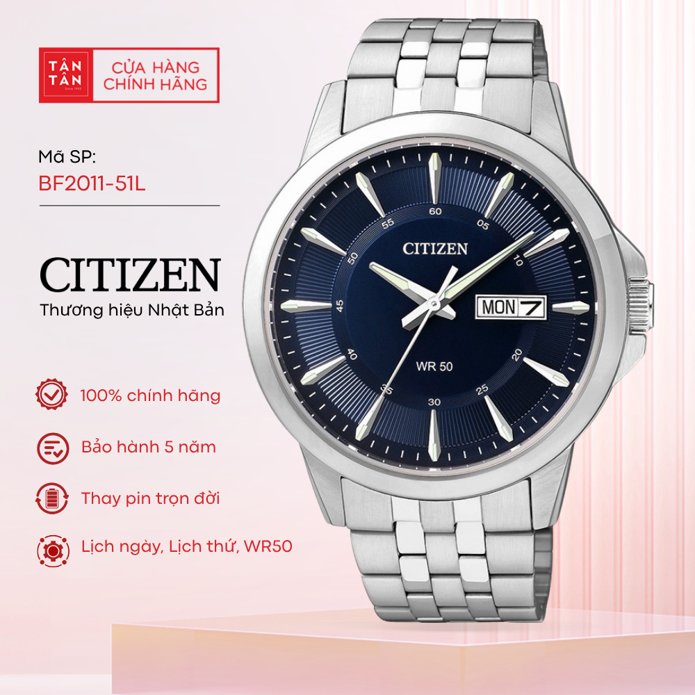 Đồng Hồ Nam Citizen BF2011-51L Quartz 41mm - Đồng Hồ Tân Tân