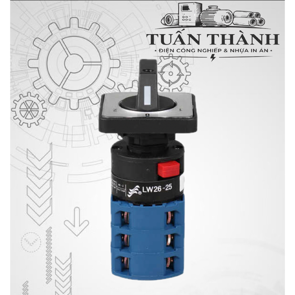 Công Tắc Chuyển Mạch 3 Vị Trí Tự Nhả LW26-20B/3 OMI SiJIN
