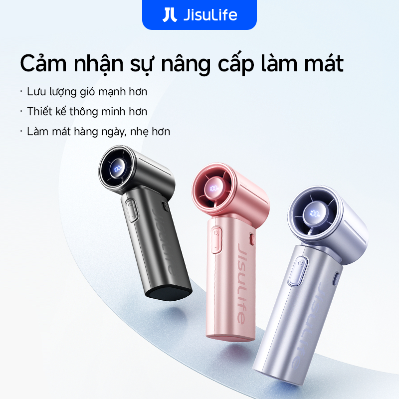 【Mới】Quạt cầm tay JisuLife 9S mini nhỏ gọn gió mạnh pin 22h màn hình LED vỏ điện sắc hiện đại ngoài trời để bàn dạo phố | BigBuy360 - bigbuy360.vn