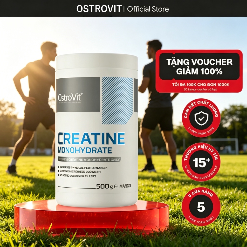 [HŨ/TÚI TÙY LÔ] Bột tăng sức mạnh Ostrovit Creatine hỗ trợ pump cơ, tăng hiệu suất tập - Gymstore