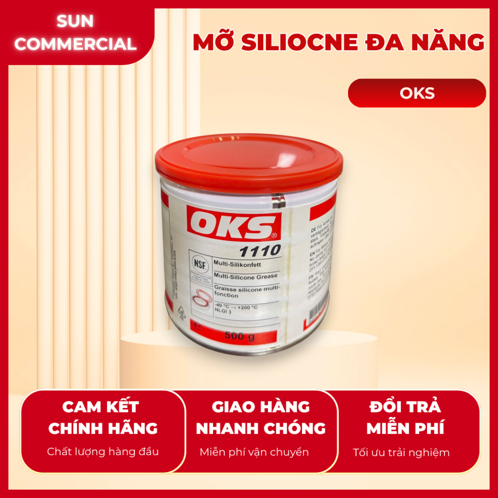Mỡ bôi trơn đa năng OKS 1110 Multi Silicone Grease, 500g/hộp