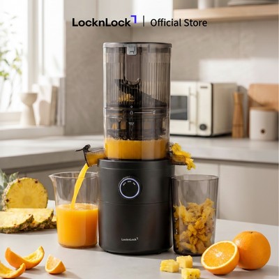 Máy Ép Chậm Trái Cây Nguyên Quả Locknlock Slow Juicer Đảo Chiều Thông Minh EJJ441BLK - Màu đen