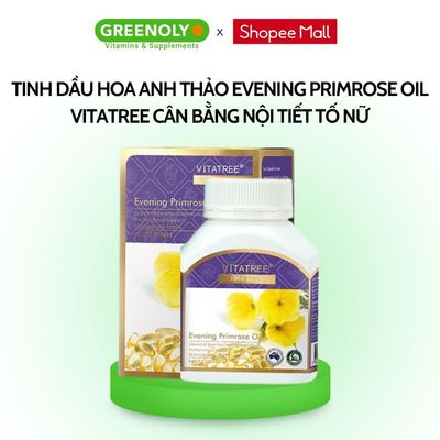 Tinh dầu hoa anh thảo Vitatree hỗ trợ cân bằng nội tiết tố nữ Evening Primrose Oil