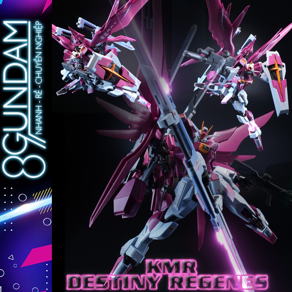 [CÓ SẴN] Mô Hình Lắp Ráp KMR Metal Robot Destiny Impulse Fighter R REGENES (tặng kèm base, decal nướ