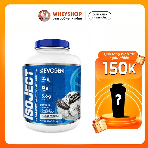 (Tặng Bình) Evogen ISOJEST ULTRA-PURE WHEY ISOLATE PROTEIN I 4 LBS(55 SERVINGS) I SỮA BỘT DINH DƯỠNG