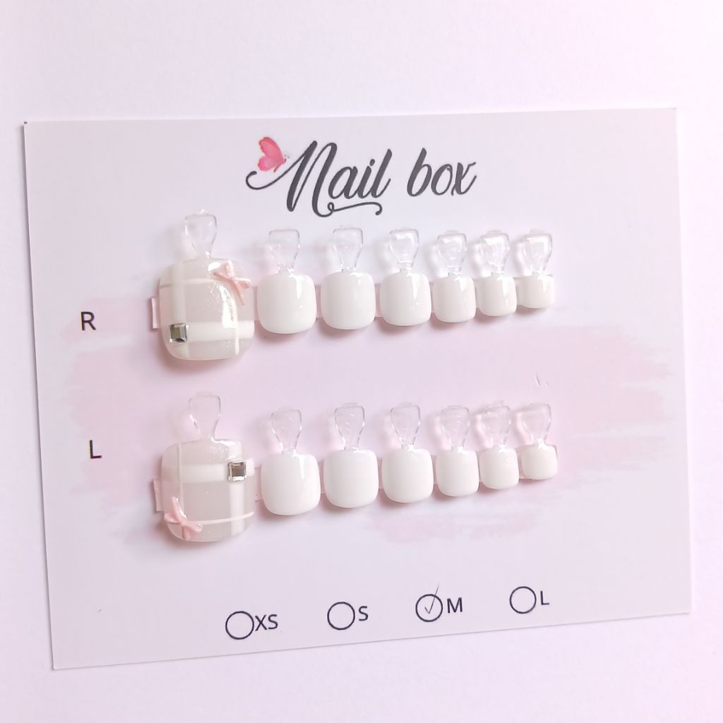 Nailbox móng chân thiết kế kèm keo và dũa mã số AC9