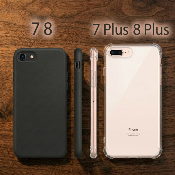 Ốp lưng iPhone 7 8 , 7Plus , 8 Plus Vhcase trơn trong suốt | Ốp điện thoại IP dẻo bảo vệ camera đt I