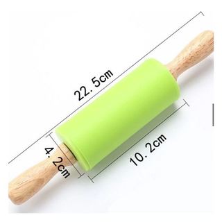 Cán lăn bột silicon có tay cầm 2 kích thước