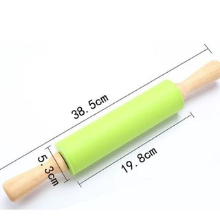 Cán lăn bột silicon có tay cầm 2 kích thước