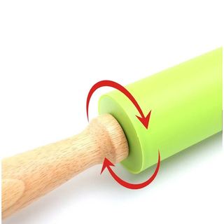 Cán lăn bột silicon có tay cầm 2 kích thước