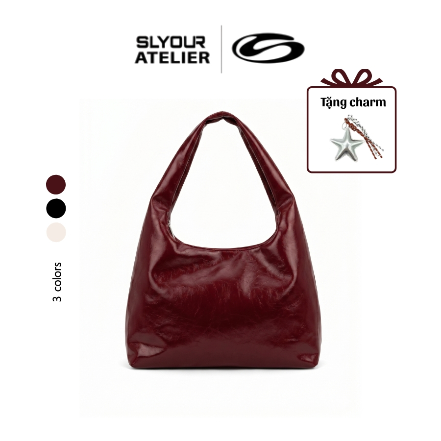 [TẶNG KÈM CHARM] Túi Đeo Vai Hobo V1 SLYOUR – Túi Halfmoon Unisex Da PU Cao Cấp Hàn Quốc Đi Học Đi Làm Đi Chơi (HBV1)