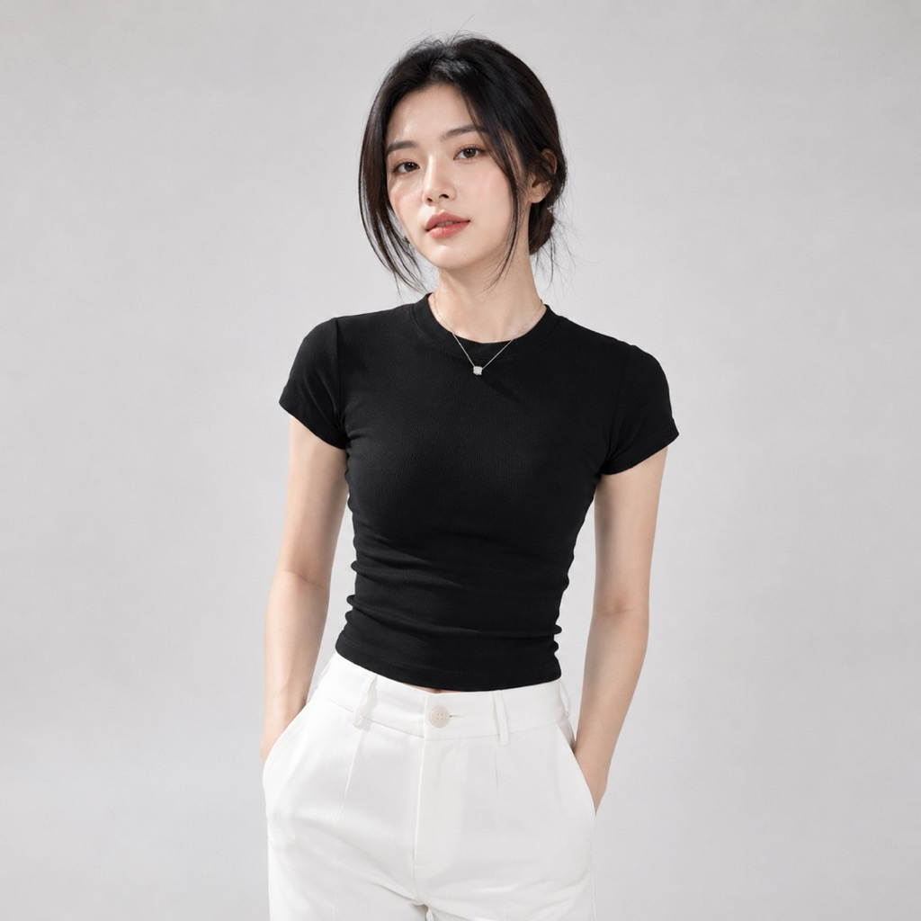 Áo thun ôm cổ tròn ARÉNE | BigBuy360 - bigbuy360.vn