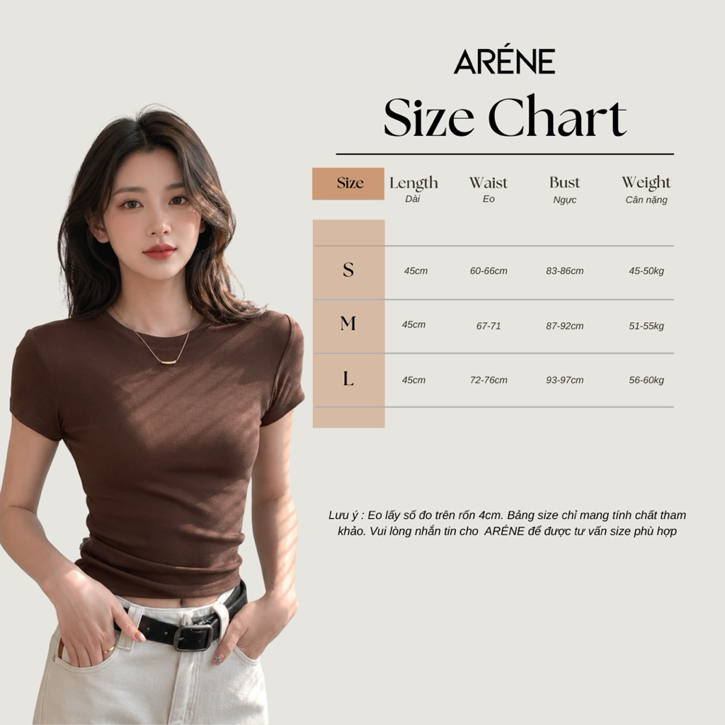 Áo thun ôm cổ tròn ARÉNE | BigBuy360 - bigbuy360.vn