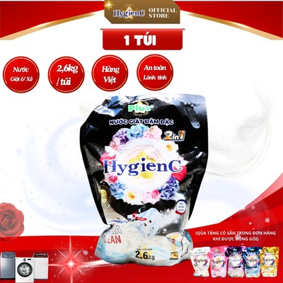 Túi nước giặt quần áo đậm đặc HygienC Plus+  Khối lượng 2.6Kg - CBT1