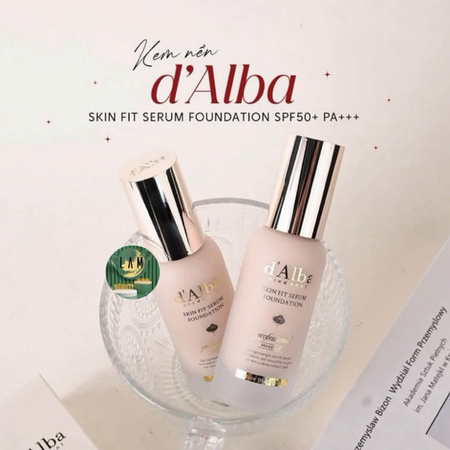 [CHÍNH HÃNG 100%] KEM NỀN D’ALBA SKIN FIT SERUM FOUNDATION