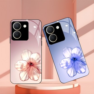 Ốp Lưng cho VIVO Y36 Mặt lưng cường Lực Họa Tiết
