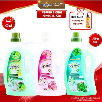 [Combo 3 can ] Nước lau sàn nhà HygienC - Dung tích 1200ml