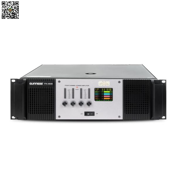 ⚡ Cục Đẩy Công Suất GUINNESS PX-4808 4 Kênh Class H 1500W Karaoke Hội Trường Chuyên Nghiệp