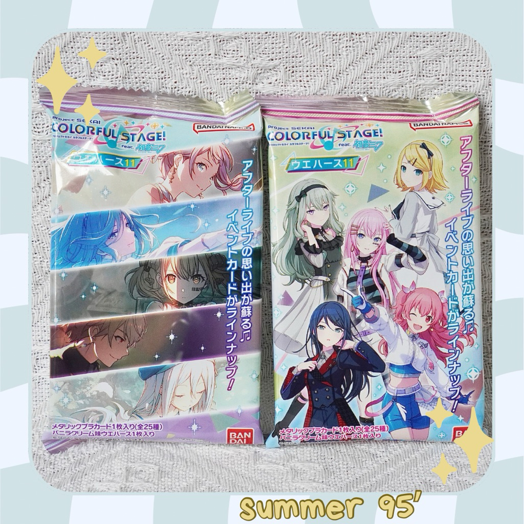 [SẴN-SUMMER 95’] Pack bánh xốp wafer card gói thẻ nhân phẩm Project Sekai Hatsune Miku vol.11
