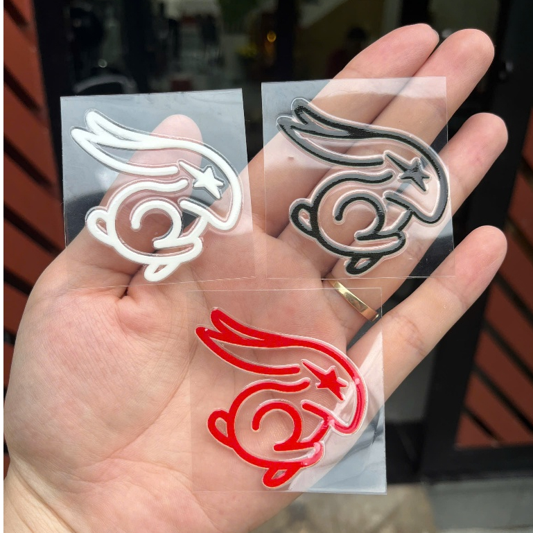 Tem Sticker DTF - Speed Bunny 56 Team 3 Màu Sắc Dán Trang Trí Đa Vị Trí , Bền Màu 6 Cm