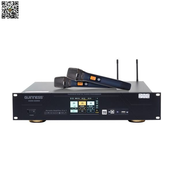 ⚡ Power GUINNESS ADM-6350 3in1 Cục Đẩy Liền Vang Micro Không Dây Bluetooth DSP 32bit