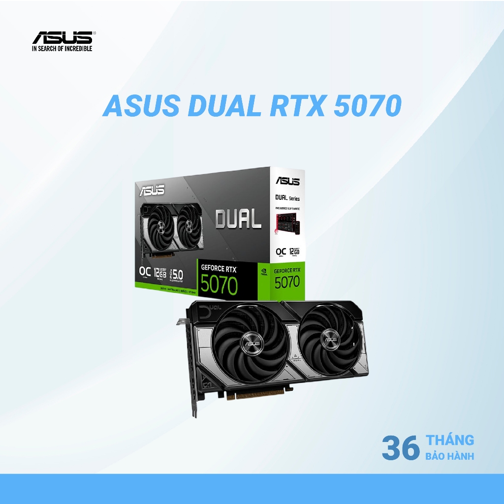 VGA ASUS Dual RTX 5070 12GB GDDR7 OC (DUAL-RTX5070-O12G)