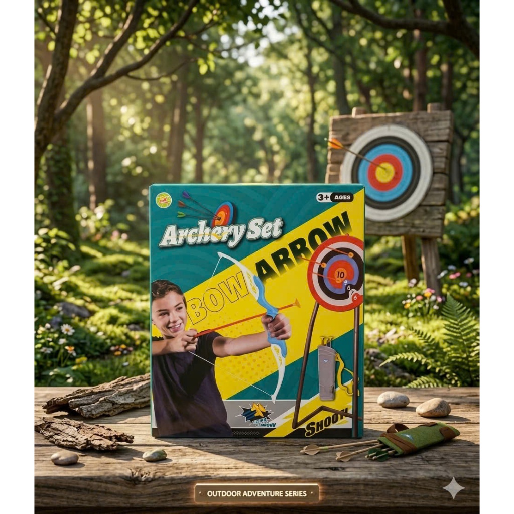 Bộ đồ chơi bắn cung trẻ em (Archery Set) giúp bé tập luyện phản xạ và tăng cường vận động.