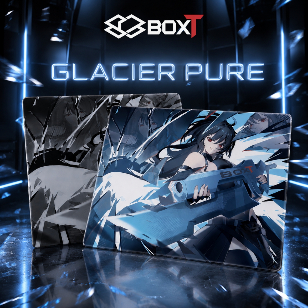 [Tặng Feet Chuột] Lót chuột kính cường lực BOXT Glacier Pure - Lót chuột kính AG khắc vi mô cao cấp