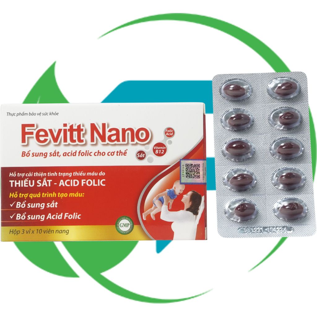 (30V) Fevitt Nano Chữ Đỏ 30 Viên - Rostex - Vinaphar - Vitamin Phục Hồi