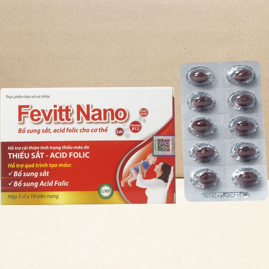 (30V) Fevitt Nano Chữ Đỏ 30 Viên - Rostex - Vinaphar - Vitamin Chữa Lành
