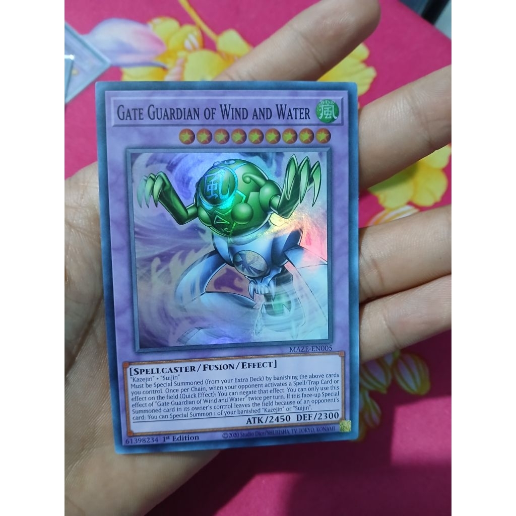 [Yugioh Biên Hòa Store] 1 lá thẻ bài GATE GUARDIAN OF WIND AND WATER MAZE-EN005 1ST SUPER