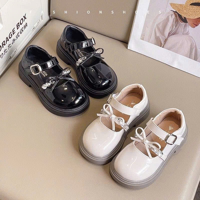 Giày búp bê lolita cho bé gái da bóng kết nơ xinh xắn GI32_ Beekids, Giày lolita xinh xắn cho bé gái
