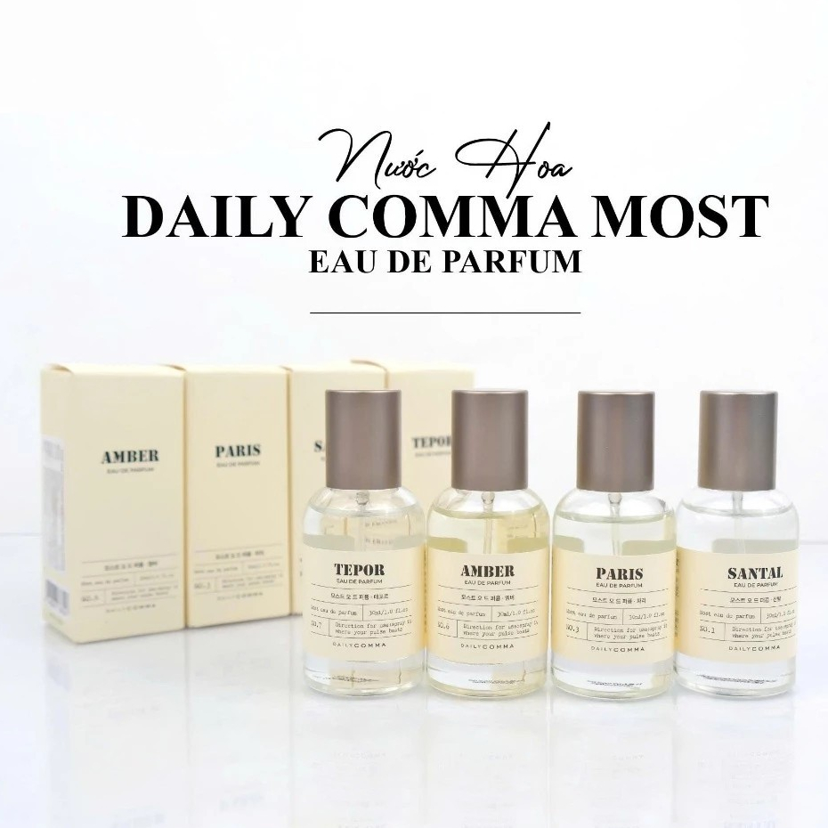 [Tem Phụ] Nước Hoa Daily Comma Most Eau De Parfum Hàn Quốc 30ml Hàng Chính Hãng - Jron Beauty