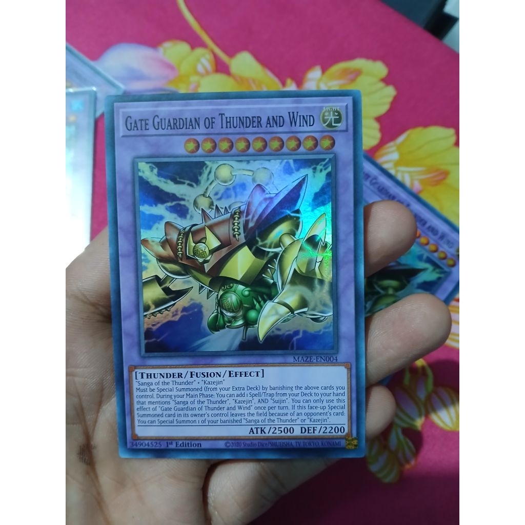 [Yugioh Biên Hòa Store] 1 lá thẻ bài Gate Guardian of Thunder and Wind MAZE-EN004 Super Rare