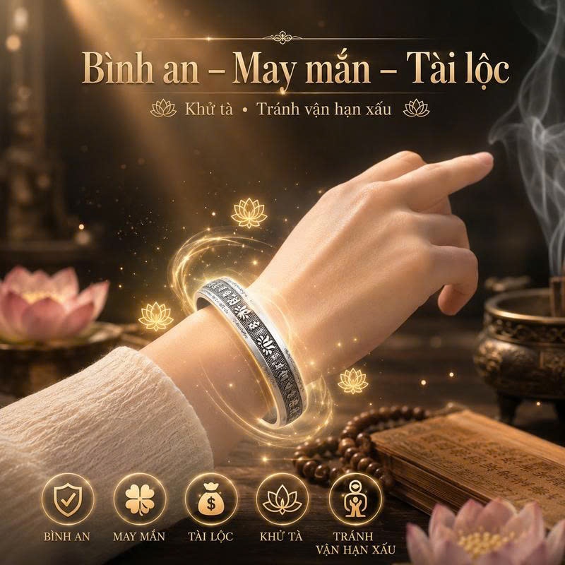 Vòng tay Om Mani Padme Hum và vòng tay bình an