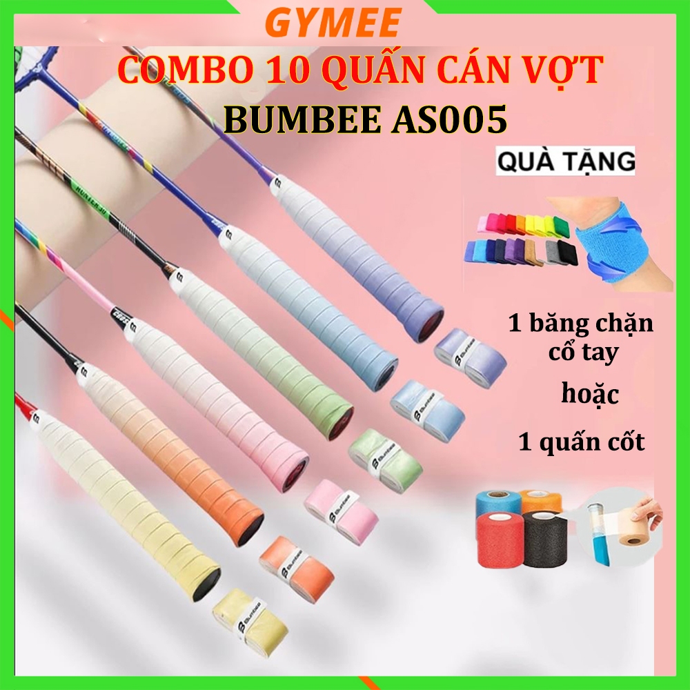Quấn Cán Vợt Loang Màu Bumbee AS005,  Quấn cán pickleball Cao Su Non 2 Lớp Bám Tay Thấm Mồ Hôi Màu Đ