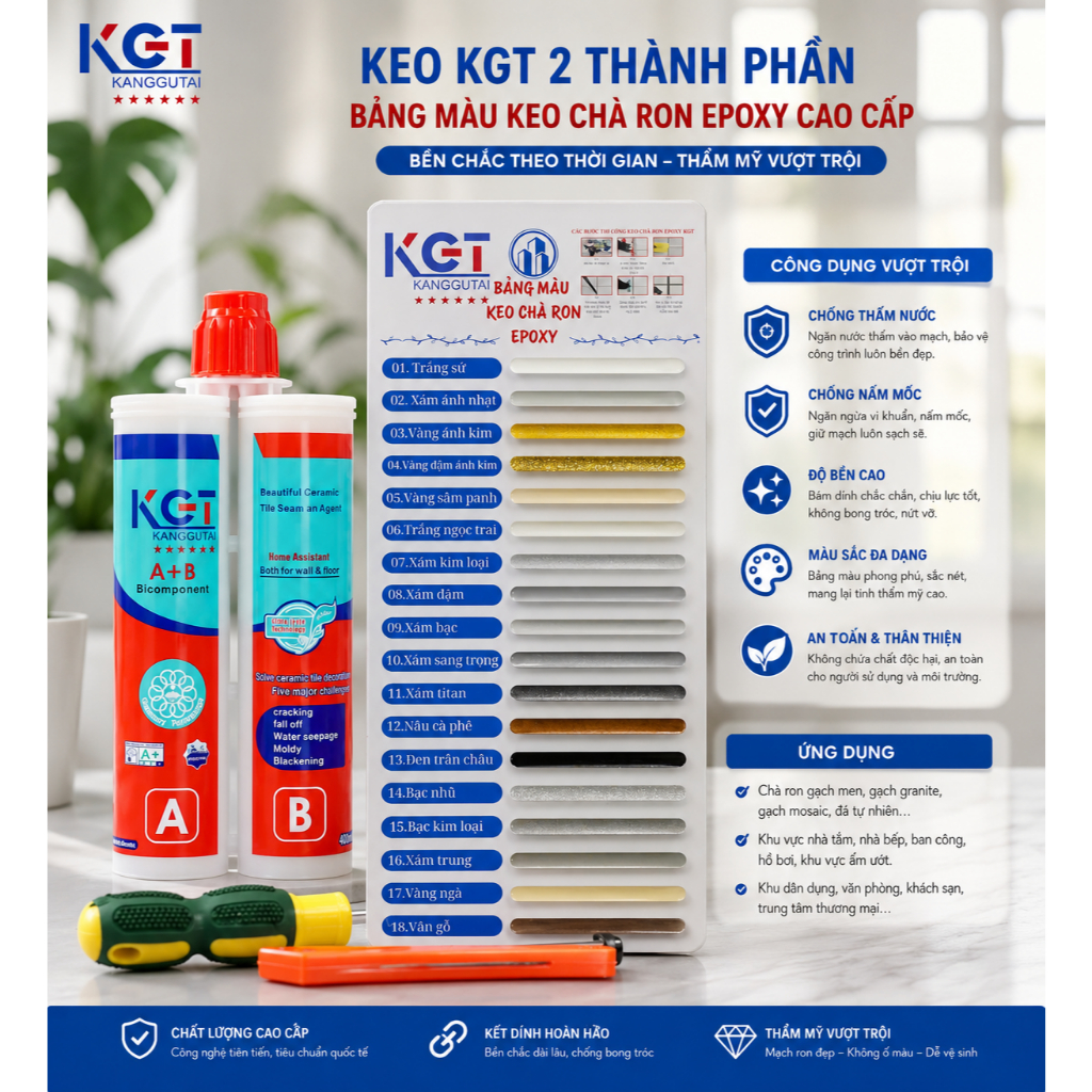 Keo chít mạch 2  TP Epoxy Kangutai KGT