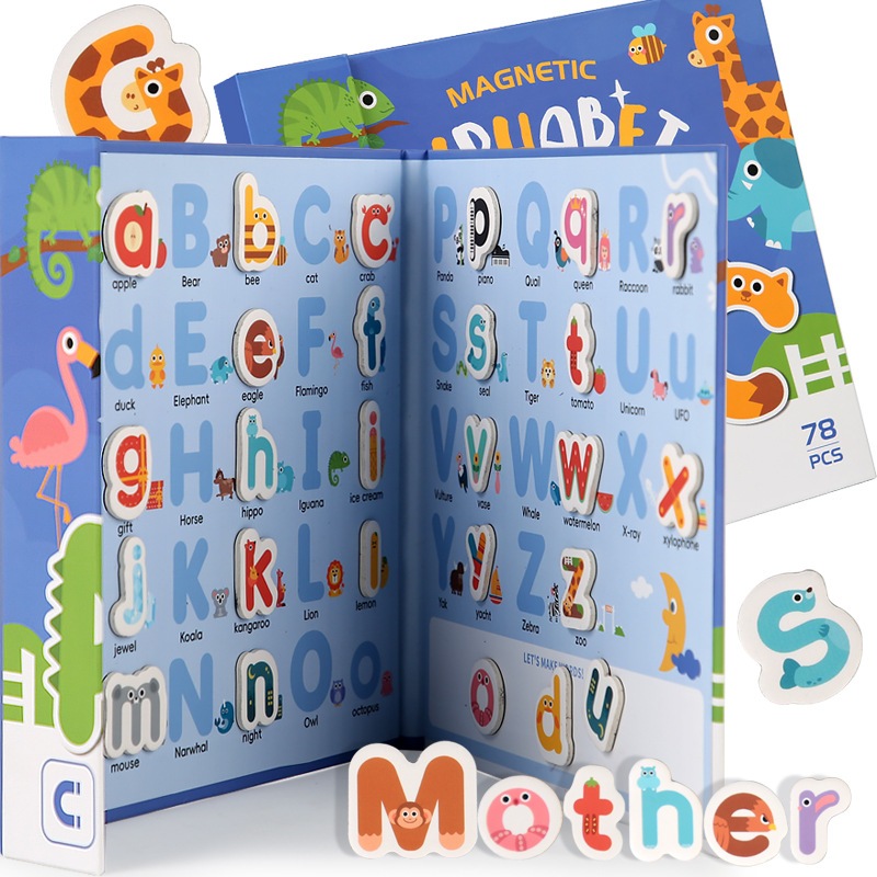 Sách Nam Châm Bảng Chữ Cái  Alphabet Letters, Chữ cái nam châm