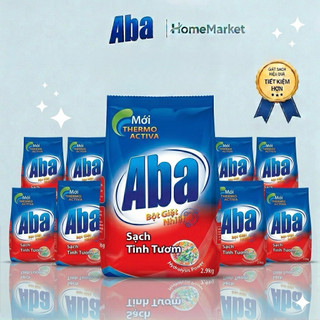 Bột Giặt Nhiệt Aba 2.9kg Sạch Tinh Tươm Trắng Sáng Khử Mùi Hiệu Quả Giặt Tay Giặt Máy Hương Thơm Dịu