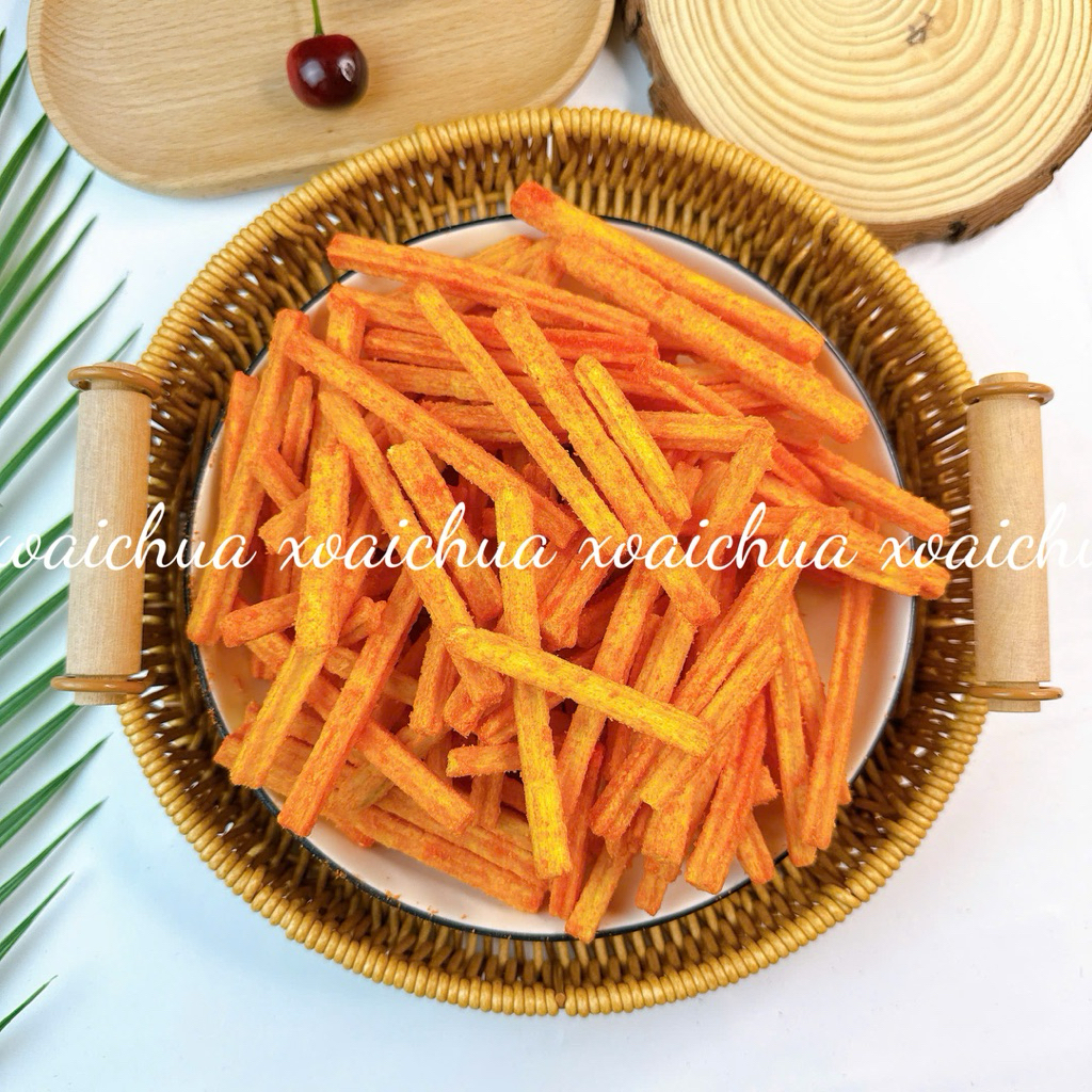 Snack Que Phô Mai Ngó Sen, Bim bim khoai tây ngó sen lắc phô mai thơm ngon, Đồ ăn vặt